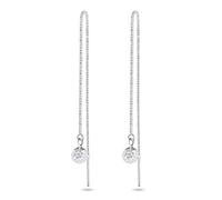 Elli Boucles d'Oreilles Femmes Pendentif d'oreilles Boule Glamour avec Cristaux en Argent Sterling 925