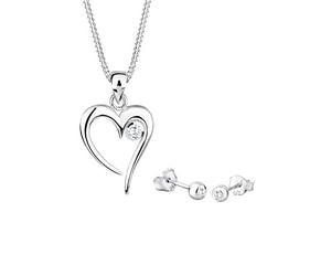 Elli - 0912261311_45 - Parure Collier et Boucles d'Oreilles Femme - Argent 925/1000 - 45cm