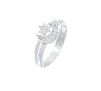 ELLI Bague 'Astro Halbmond Sterne' argent, Taille 58