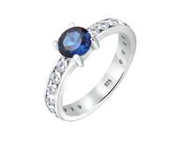 ELLI Bague bleu / saphir / argent / transparent, Taille 52