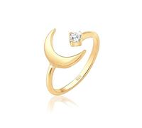 Elli - Bague Demi Lune - Astro Cristaux Zircone Bague Femme - (925/1000) Argent