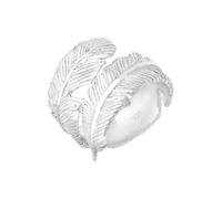 Elli Bague Femme Enveloppante Motif Plume en Argent Sterling 925