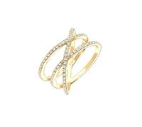 Elli - Bague - Femme - Argent - 925/1000 - Anneaux multiples Tendance Plaqué Or - Argent - 925/1000 - Oxyde de Zirconium - 0610290215_56