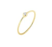 Elli - Bague - Femme - Argent - 925/1000 - Or Jaune 9 cts - Oxyde de Zirconium - T58 - 0611921015_58