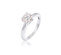 Elli Bague Femme Solitaire avec Pierres de Zircon Cubique en Argent Sterling 925