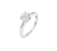 Elli Bague Femme Solitaire avec Pierres de Zircon Cubique en Argent Sterling 925