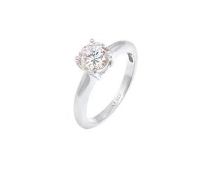 Elli Bague Femme Solitaire avec Pierres de Zircon Cubique en Argent Sterling 925