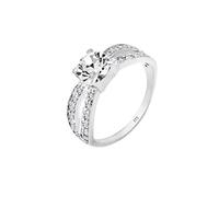 Elli Bague Femmes Solitaire Glamoureux avec cristal en argent sterling 925