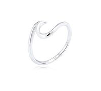 Elli Bague Femme Vagues Optique Tendance en Argent Sterling 925