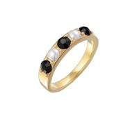 Elli Bague Femmes Bande Perles de Verre Tendance Couleur Or avec Cristaux