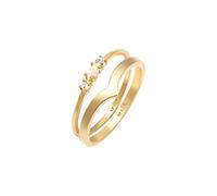 Elli Bague Femmes Ensemble Marquise Forme de V Basique avec Opale Synthétique et Cristaux de Zirconium en Argent Sterling 925