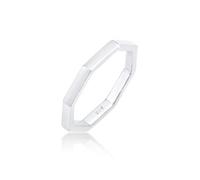 Elli Bague Femmes Petit Doigt Octogone Forme Géo Look en Argent Sterling 925