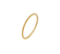 Elli Bague Femmes Torsadée Basique Minimaliste Look en Or Jaune 375