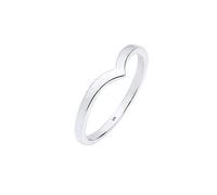 Elli Bague Femmes V-Forme Empilement Tendance en Argent Sterling 925