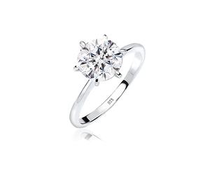 Elli Bague Fiançailles pour Femmes avec Cristaux en argent sterling 925