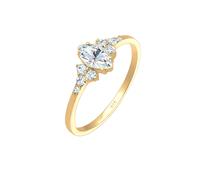 ELLI Bague 'Kristall' or / transparent, Taille 58