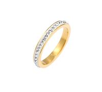 ELLI Bague 'Kristall' or / transparent, Taille 64