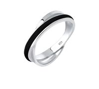 ELLI Bague noir / argent, Taille 52