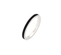 ELLI Bague noir / argent, Taille 54