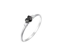 ELLI Bague noir / argent, Taille 54