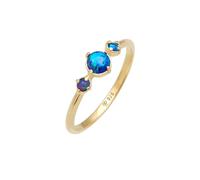 ELLI Bague 'Opal' bleu / or, Taille 54