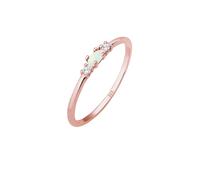 ELLI Bague opal / or rose / transparent, Taille 50
