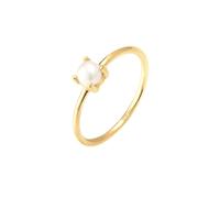 ELLI Bague or / blanc perle, Taille 52