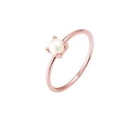 ELLI Bague or rose / blanc perle, Taille 54