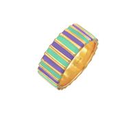 ELLI Bague or / vert / bleu violet, Taille 54