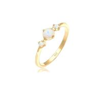 Elli Bague pour femme Geo Vintage Trend avec opale synthétique en argent sterling 925