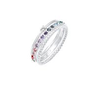 ELLI Bague 'Rainbow' mélange de couleurs / argent, Taille 64