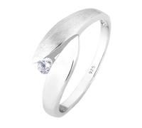 ELLI Bague 'Solitär' argent / blanc, Taille 56