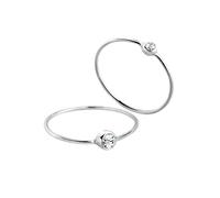 ELLI Bague 'Solitär' argent / transparent, Taille 58