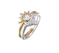 ELLI Bague 'Sonne und Mond' or / argent, Taille 56