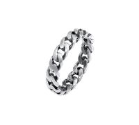 ELLI Bague 'Twisted' noir / argent, Taille 54