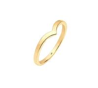 Elli Bague Femmes V-Forme Empilement Tendance en Argent Sterling 925