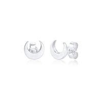 Elli Boucles d'Oreilles Femmes Clous d'oreilles Demi-lune Luna Basique Mat en Argent Sterling 925
