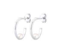 Elli - Créoles Géo Femme (925/1000) Argent Perle d´eau Douce Boucles d'oreilles 1 pieces female