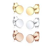 Elli - Boucles d'oreilles - Bagues d'oreilles Trois Couleurs Plaqué Or - Argent 925/1000 - 310880615