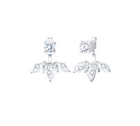 Elli - Boucles d'Oreilles clous - Argent - 925/1000 - Double Fleur - Oxyde de Zirconium - 0311182216