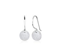 Elli Boucles d'Oreilles Femmes Pendentif d'oreilles Géo Plaquette Minimaliste Tendance Mat en Argent Sterling 925