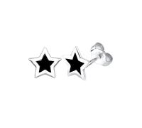 Elli Boucles d'Oreilles Femme Motif Étoile Classique avec Émail en Argent Sterling 925
