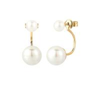 Elli - Boucles d'Oreilles - Clous et puces Plaqué Or - Argent - 925/1000 - Perles d'Eau Douce - 303852415
