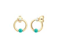 ELLI Boucles d'oreilles 'Creole' bleu pastel / or, Taille One Size