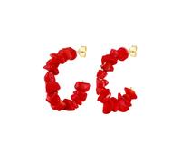 ELLI Boucles d'oreilles ' Creole' or / rouge, Taille One Size