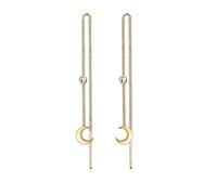 Elli Boucles d'oreilles demi-lune Astro avec cristal en argent sterling 925 pour femme