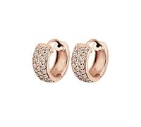 Elli Boucles d'Oreilles Créoles pour dames Élégant avec cristaux en argent sterling 925 plaqué or