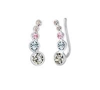 ELLI Boucles d'oreilles 'Climber' azur / cappuccino / pomme / rose clair / argent, Taille One Size