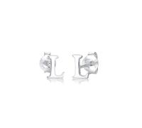 Elli - Lettre L Clous d'Oreilles Femme - (925/1000) Argent Boucles d'oreilles 1 pieces female
