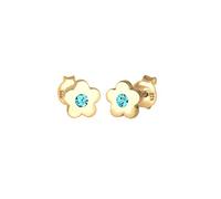 Elli Boucles d'Oreilles Enfants Fleurs Symbolee Ludique avec Cristaux